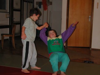 Spass beim Falltraining